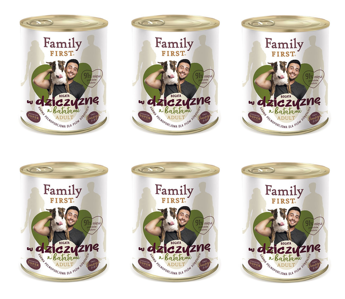 Family First z dziczyzną i batatami 6x800g