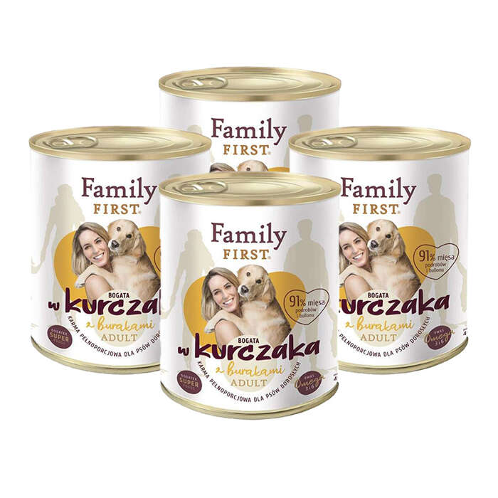 Family First z kurczakiem i burakami 800g 3+1 Gratis