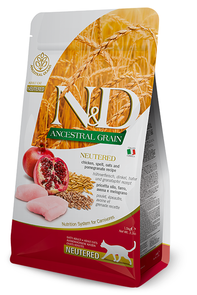 Farmina N&D Ancestral Grain Kot Neutered Kurczak i Granat 5kg