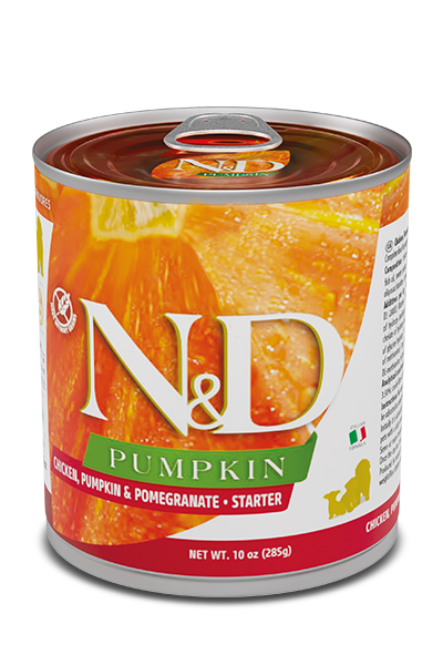 Farmina N&D Pumpkin Grain Free Dog Starter Kurczak, dynia i granat 285g