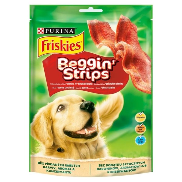 Frieskies Beggin' Strips o smaku bekonu 120G