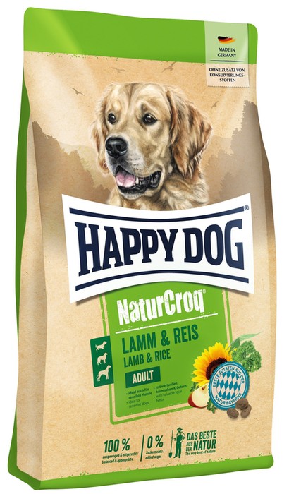 Happy Dog Naturcroq Adult z jagnięciną i ryżem 15kg