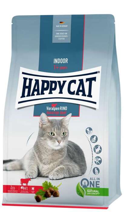 HappyCat Indoor z wołowiną bawarską 1,3kg