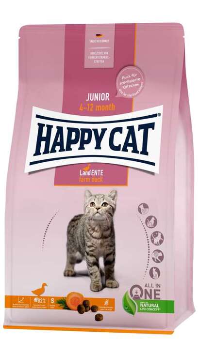 HappyCat Junior Grainfree z kaczką 4kg