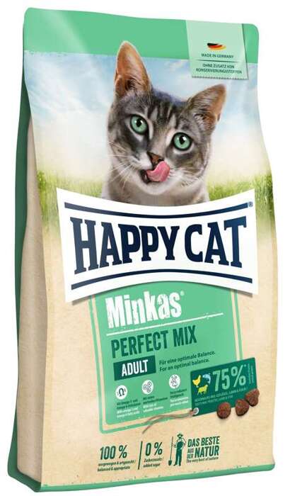 HappyCat Minkas Adult Perfect mix z drobiem, rybą i jagnięciną 10kg