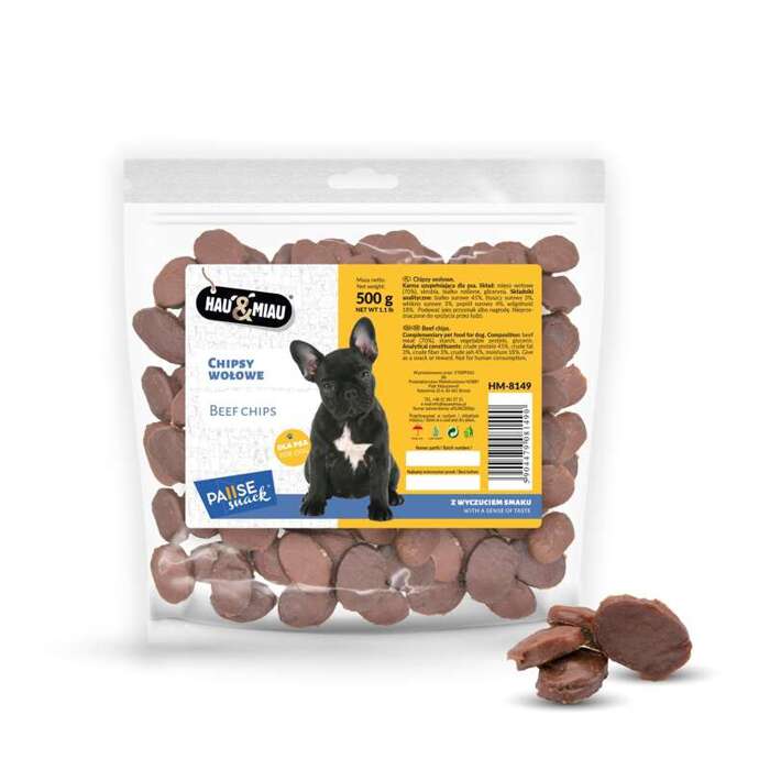 Hau&Miau chipsy wołowe 500g