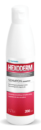 Hexoderm szampon dermatologiczny dla psa i kota 200ml 