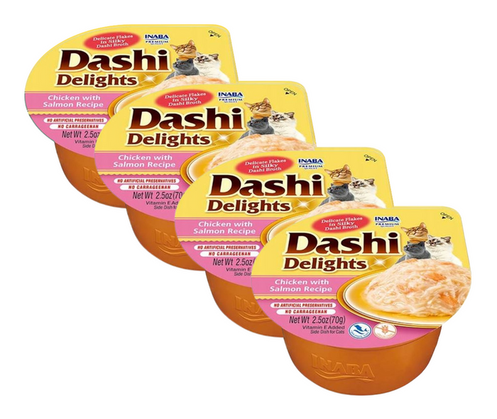 Inaba Cat Dashi Delights kurczak i łosoś 4x70g