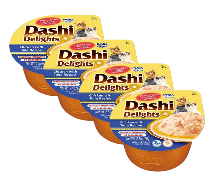 Inaba Cat Dashi Delights kurczak i tuńczyk 4x70g