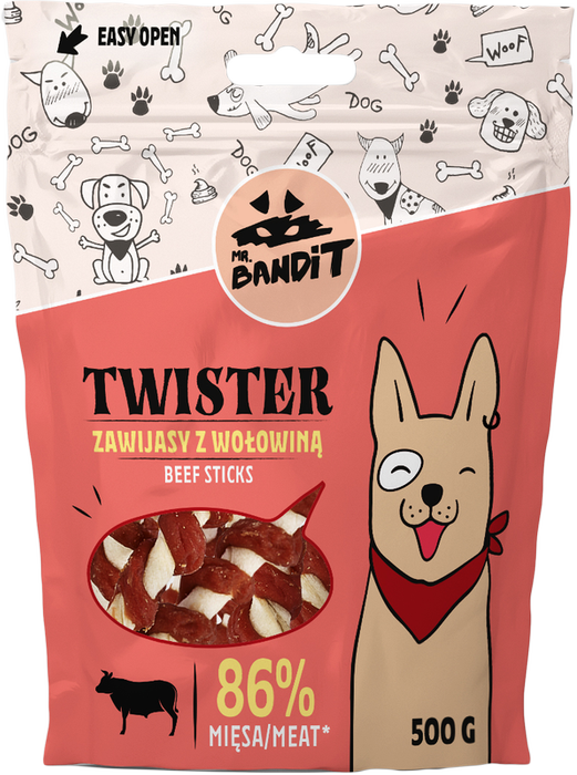 Mr. Bandit Twister zawijas z wołowiną 500g