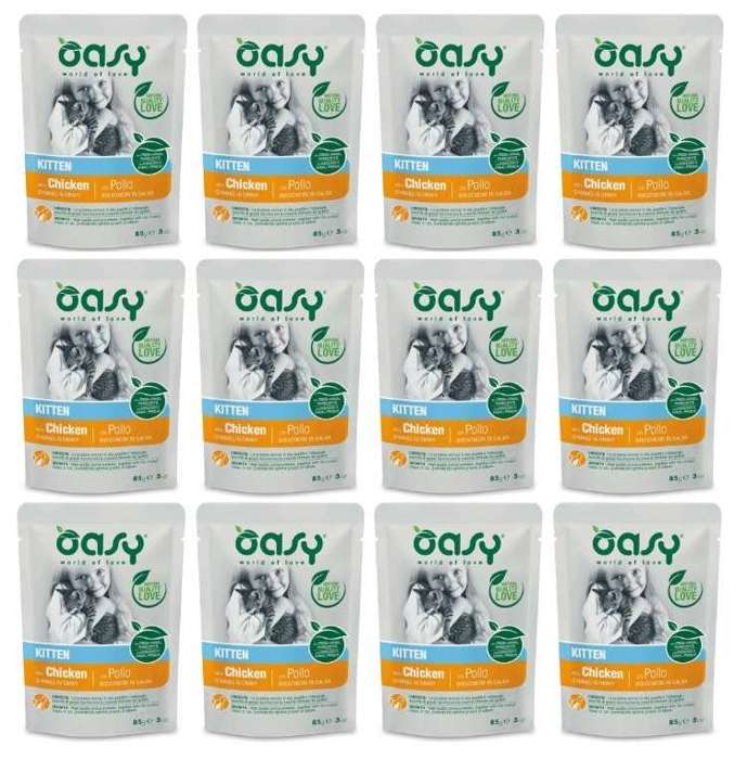 OASY Lifestage Kitten Chicken 12x85g 