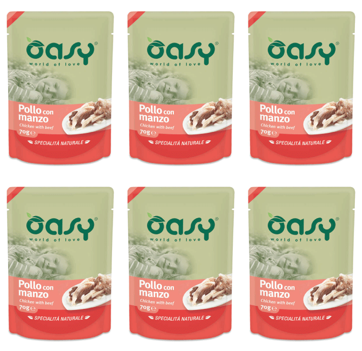 Oasy Natural Kurczak z wołowiną 6x70g