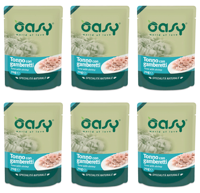 Oasy Natural Tuńczyk z krewetkami 6x70g