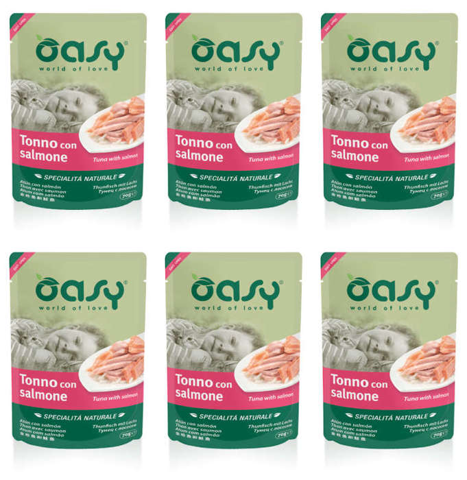 Oasy Natural Tuńczyk z łososiem 6x70g