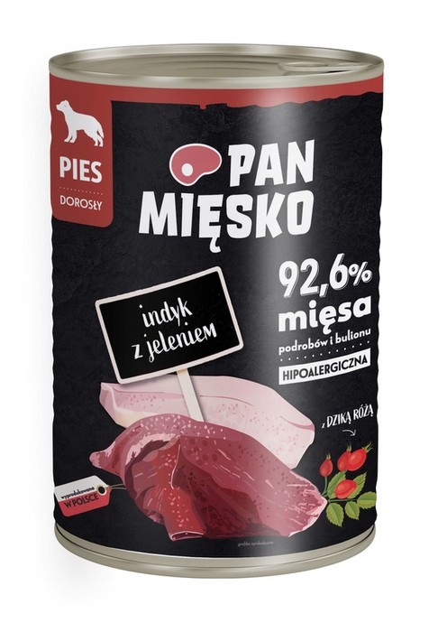 Pan Mięsko Adult indyk z jeleniem 400g