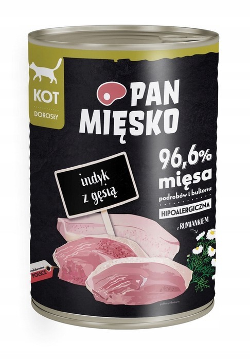 Pan Mięsko Adult z indykiem i gęsią 6x400g