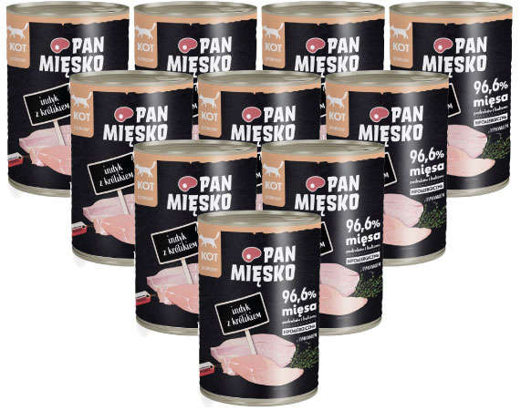 Pan Mięsko Adult z indykiem i królikiem 12x400g