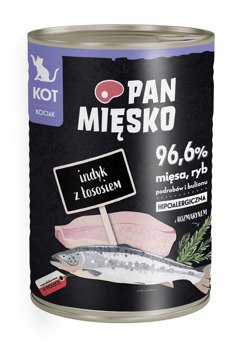 Pan Mięsko Junior z indykiem i łososiem 12x400g