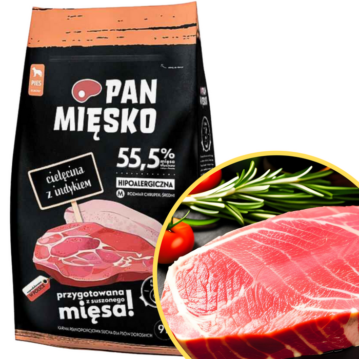 Pan Mięsko cielęcina z indykiem 9kg M