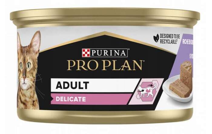 Purina Pro Plan Adult Delicate mus z indykiem 12x85g