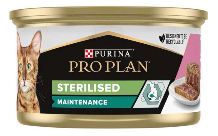 Purina Pro Plan Sterilised pasztet z łososiem i tuńczykiem 12x85g