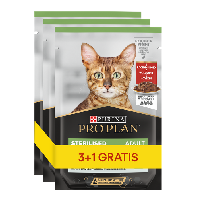 Purina ProPlan Sterilised z wołowiną 4x85g