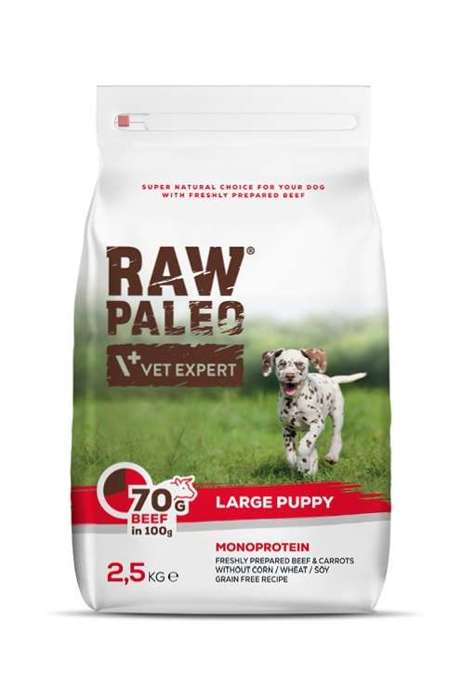 Raw Paleo Large Puppy wołowina 2,5kg