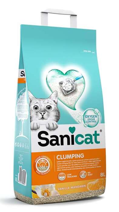 Sanicat Clumping wanilia i mandarynka 8l