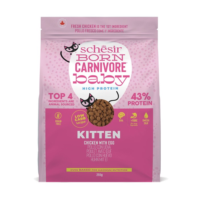 Schesir Born Carnivore Cat Dry Kitten Kurczak Z Jajkiem 255g