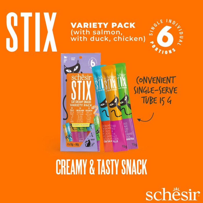 Schesir Stix Variety Pack 6x15g