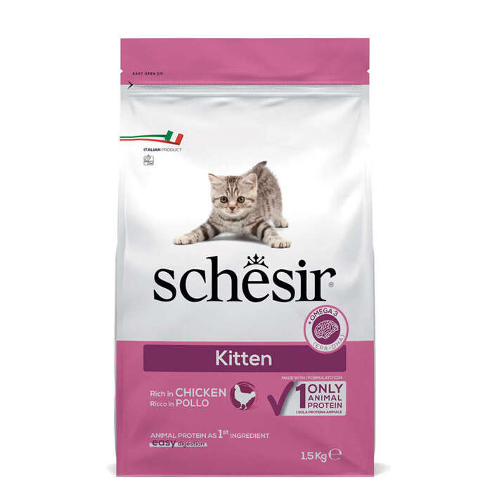 Schesir Suchy Kot Kitten Kurczak 1,5kg