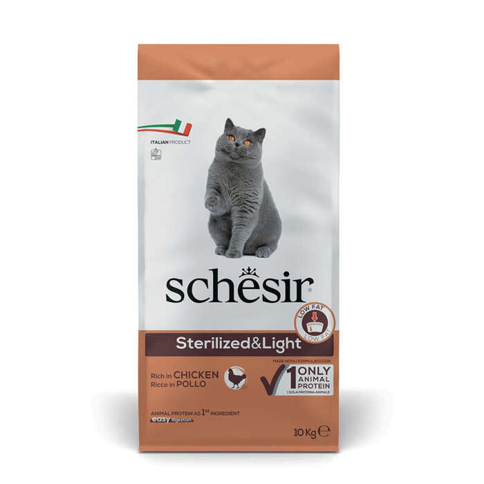 Schesir Suchy Kot Sterilized & Light Kurczak 10kg