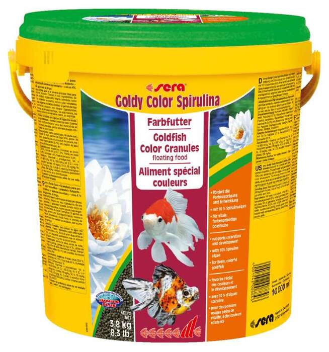 Sera Goldy Color Spirulina Nature 10 l granulat pokarm dla złotych rybek