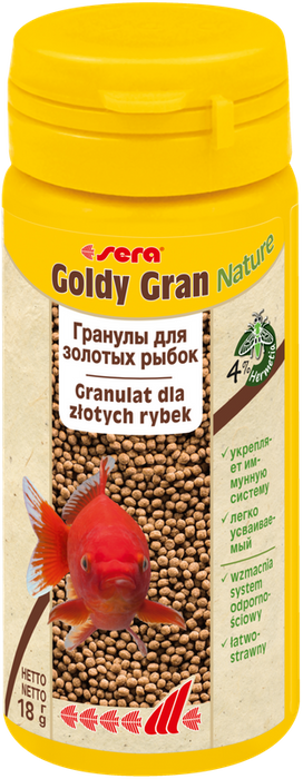 Sera Goldy Gran Nature 50 ml granulat pokarm dla złotych rybek