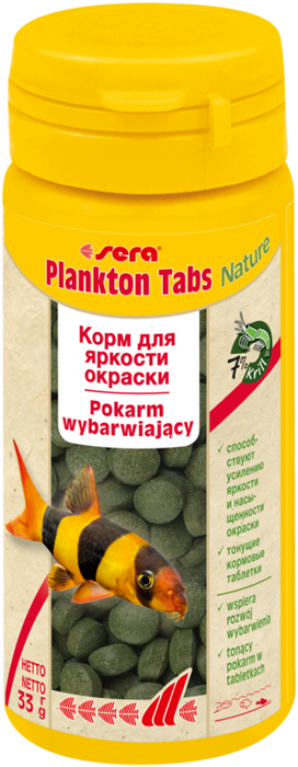 Sera Plankton Tabs Nature 50 ml pokarm wybarwiający w tabletkach