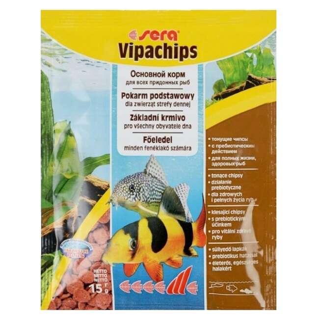 Sera Vipachips Nature saszetka 15g chipsy tonące pokarm podstawowy