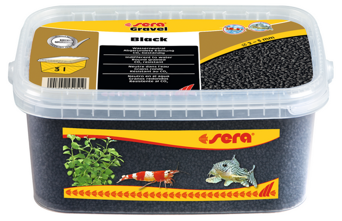 Sera Żwirek do akwarium Gravel Black 2 - 3 mm 3 l czarny