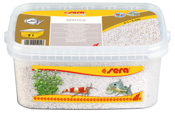 Sera Żwirek do akwarium Gravel White 1 - 3 mm 3 l biały