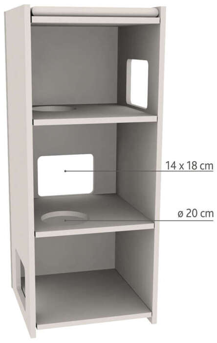 Trixie Juno wieża dla kota szara 116cm trzypoziomowa