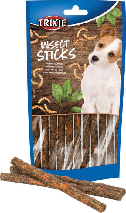 Trixie Kabanosy z insektów dla psa Insect Sticks 80g