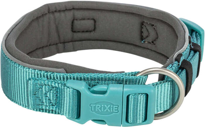 Trixie Obroża Premium aqua/grafit M-L: 40-48cm/40mm