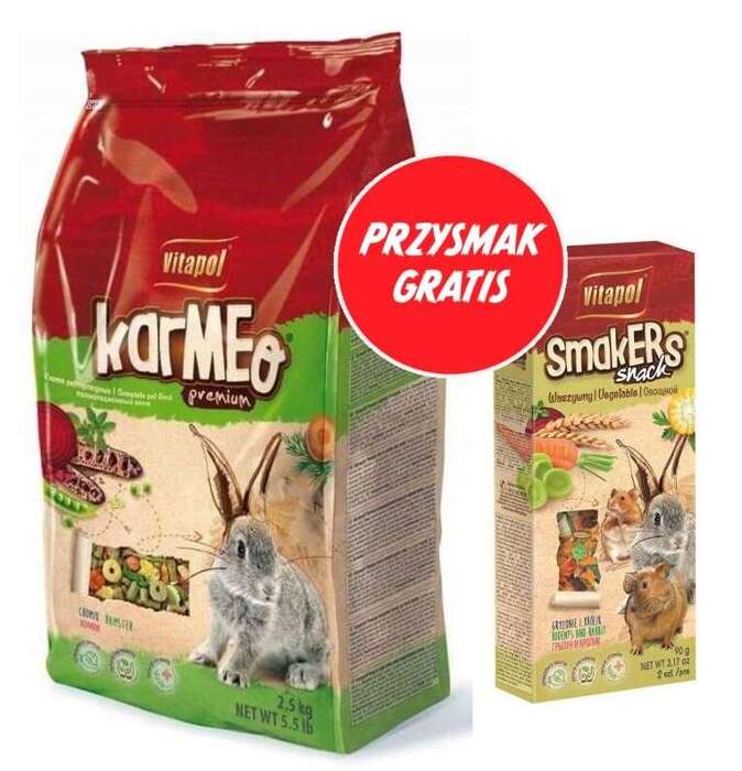 VITAPOL KARMEO PREMIUM DLA KRÓLIKA 2,5KG + SMAKERS