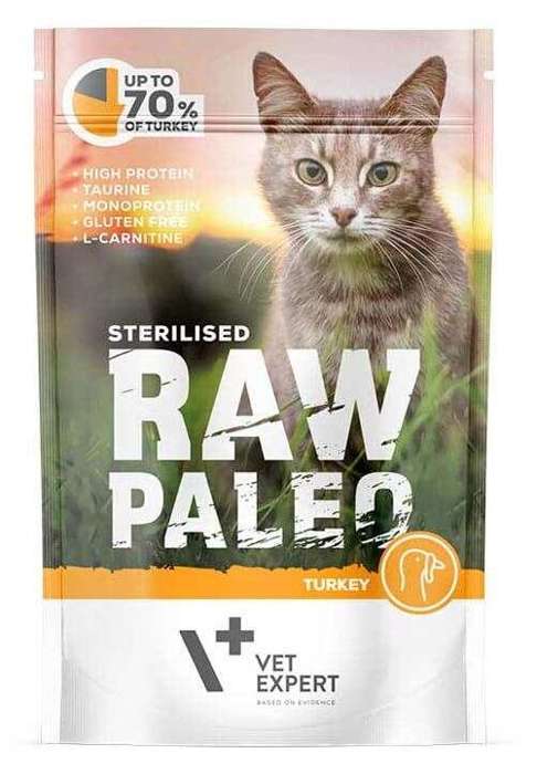 Vet Expert Raw Paleo Sterilised z indykiem 100g