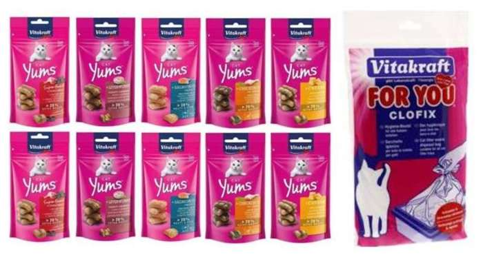 Vitakraft Cat Yums Przysmak dla kota MIX 10x40g + GRATIS