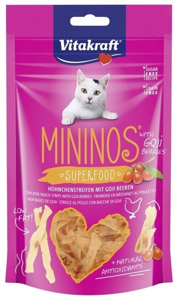 Vitakraft Mininos Superfood Kurczak i jagody goji 40g