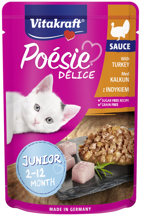 Vitakraft Poesie 85g DELI SAUCE JUNIOR Indyk