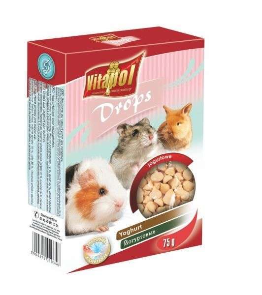 Vitapol dropsy jogurtowe dla gryzoni 75g