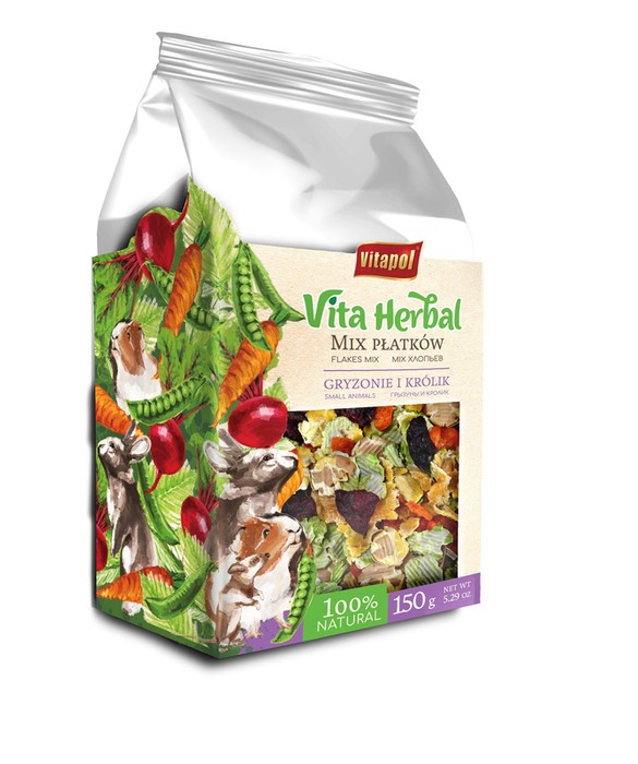 Vitapol vita herbal mix płatków dla gryzoni 150g