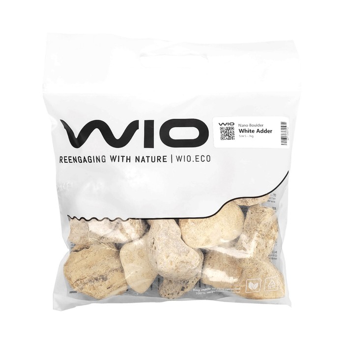 WIO White Adder Nano Boulder, kamień dekoracyjny biały 2kg 3szt+1 gratis