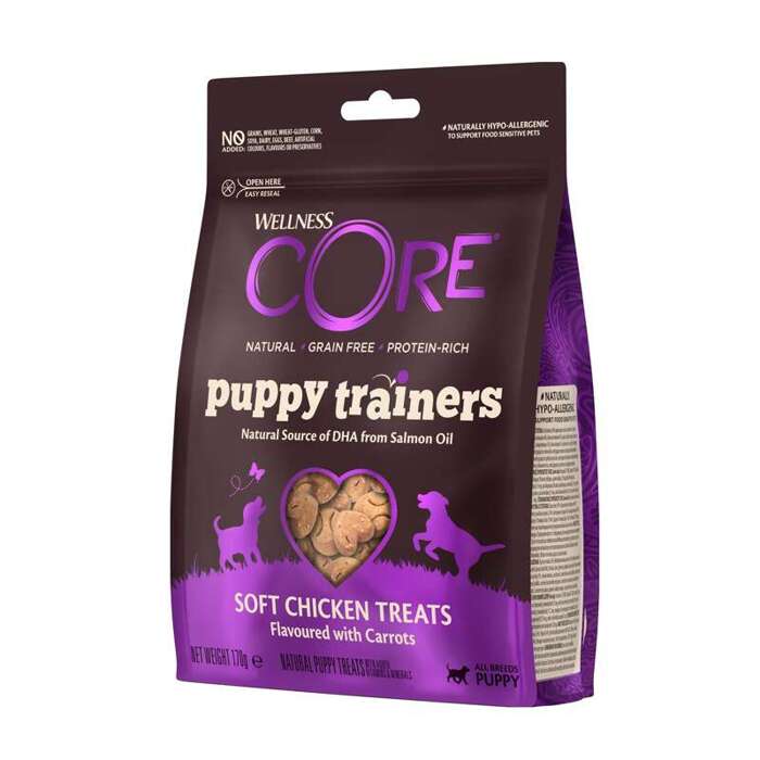 Wellness Core Puppy Trainers przysmak dla szczeniąt kurczak i marchew 170g